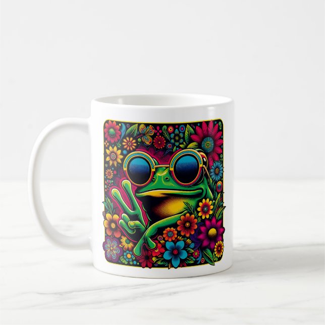 Mug Symbole de paix de la grenouille Cool funeste (Gauche)