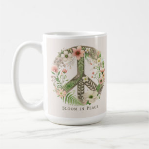 Mug Symbole de paix de Pretty Initiales