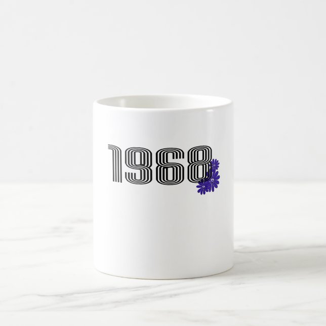 Mug SYMBOLE DE PAIX FLEURIE 1968 Hippie violet (Centre)