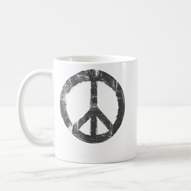 Mug Symbole de paix Retro Vintage (Gauche)