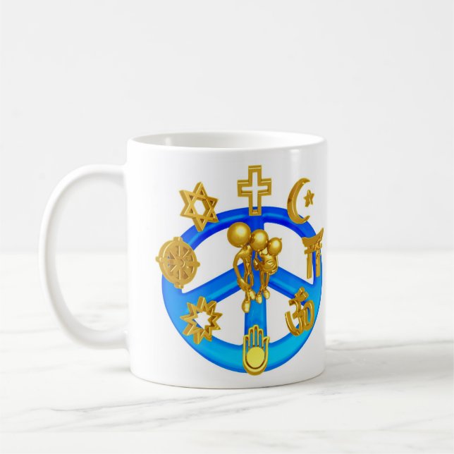 Mug Symbole de paix unissant toutes les religions du (Gauche)