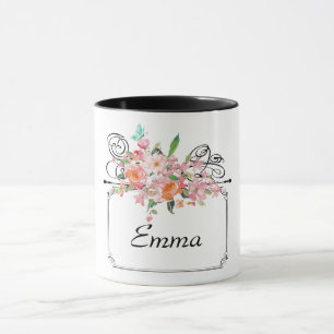 Mug Symbole de penderie à fleurs victorienne Bouquet v