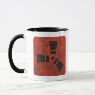 Mug SYMBOLE DE POUSSIÈRE Noir sur Rouge sec