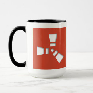 Mug SYMBOLE DE POUSSIÈRE Rouge sur fond transparent