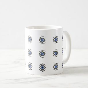 Mug Symbole de protection contre les yeux mal, oeil bl