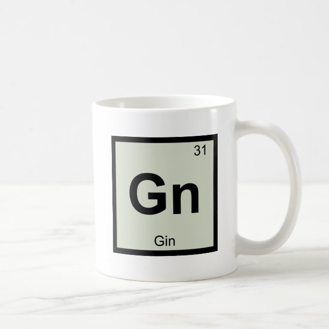 Mug Symbole de table périodique Gn - Gin Chemistry (Droite)