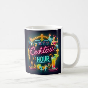 Mug Symbole du néon du milieu du siècle Cocktail Hour 