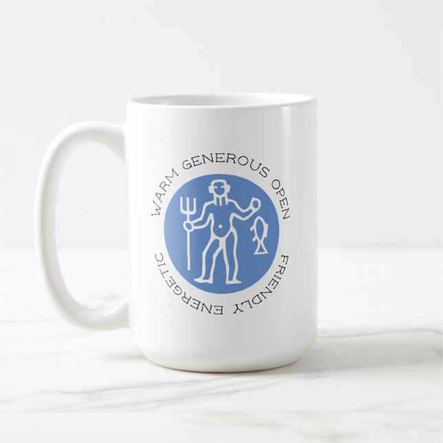 Mug SYMBOLE Étoile Zodiaque Aquarius Trait d'astrologi (Gauche)
