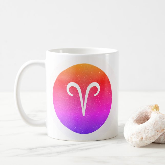 Mug SYMBOLE Étoile Zodiaque Aries Moderne (Avec donut)