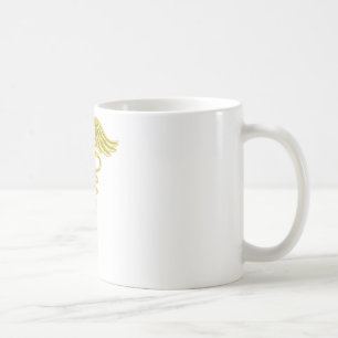 Mug Symbole médical d'or de caducée