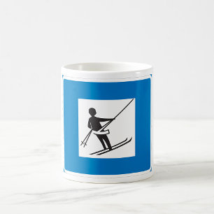 Mug Symbole minimaliste de la remontée mécanique avec 