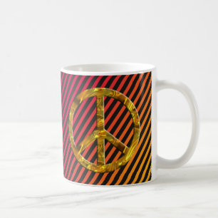 Mug Symbole PAIX - OR & ARGENT rayures d'harmonie