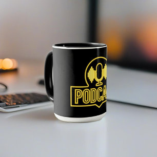 Mug Symbole Podcast Faux Neon