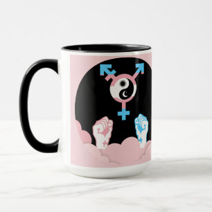 Mug Symbole transgenre Soleil et Lune Puissance et Équ