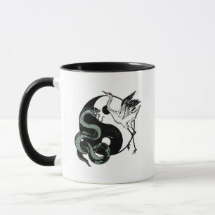 Mug SYMBOLE Yin yang Snake Et Crane
