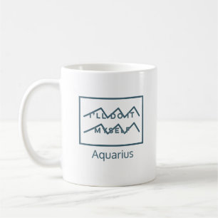 Mug Symbole Zodiaque Aquarius Citation amusante Modern