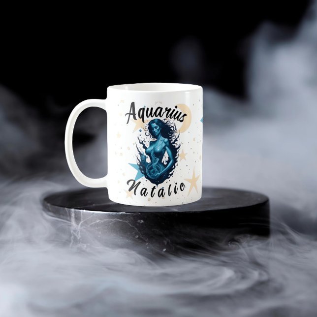 Mug Symbole Zodiaque Aquarius personnalisé Mignonne Mo (Créateur téléchargé)