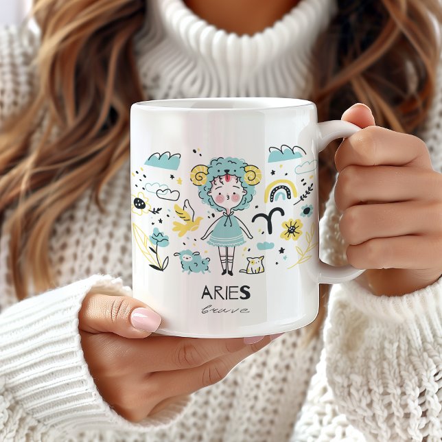 Mug SYMBOLE Zodiaque Aries, Vilaine Astrologie Horosco (Créateur téléchargé)
