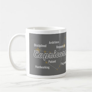Mug SYMBOLE Zodiaque Capricorne Gris Aquarelle Astrolo