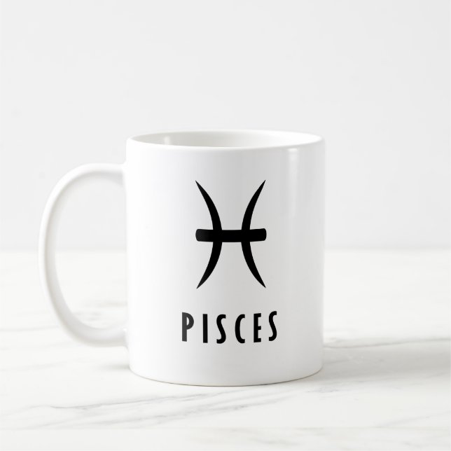 Mug Symbole zodiaque de Pisces (Gauche)