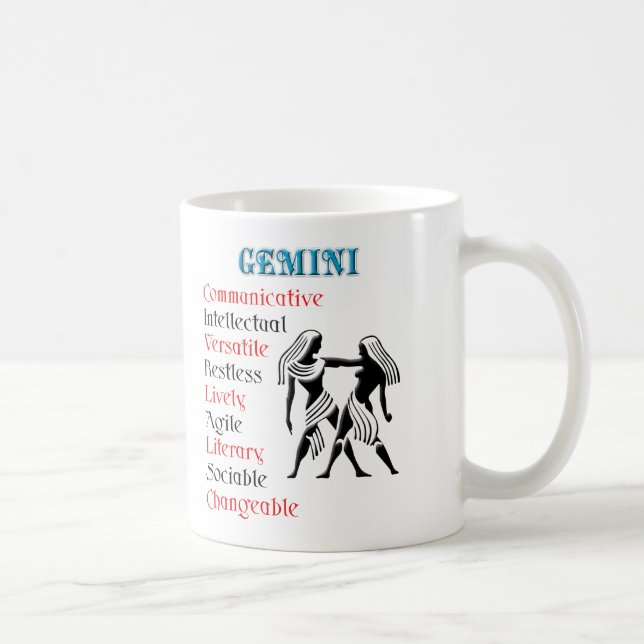 Mug SYMBOLE Zodiaque Gemini Horoscope (Droite)