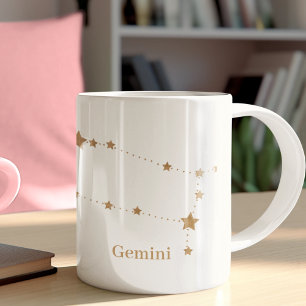 Mug SYMBOLE Zodiaque Moderne Gemini Or Air de l'élém