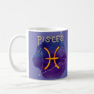 Mug Symbole zodiaque personnalisé Poissons Constellat