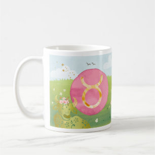 Mug Symbole zodiaque Taurus vert rose