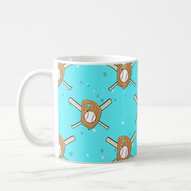 Mug Symboles de baseball - Motif transparent sur Sky B (Gauche)