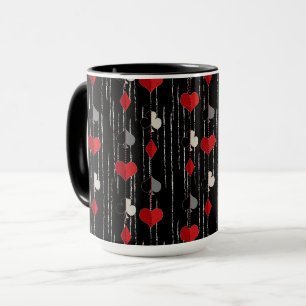 Mug Symboles de cartes à jouer de poker.