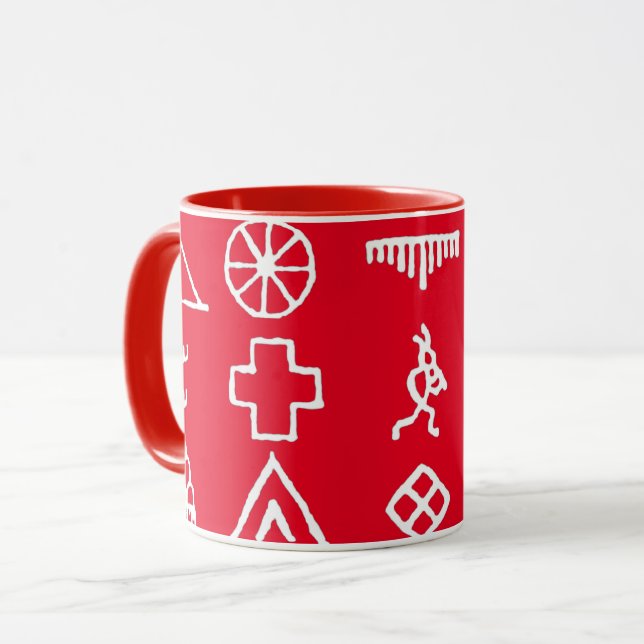Mug Symboles d'images amérindiens (Devant gauche)
