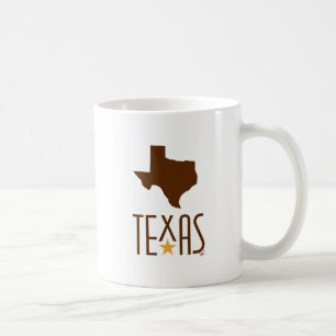 Mug Symboles du Texas, Etat du Texas, brun
