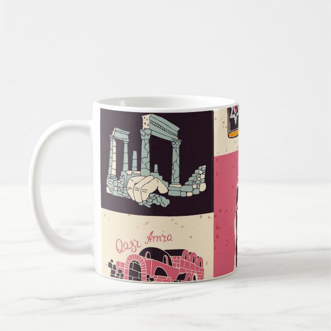 Mug Symboles illustrés de la culture jordanienne (Gauche)