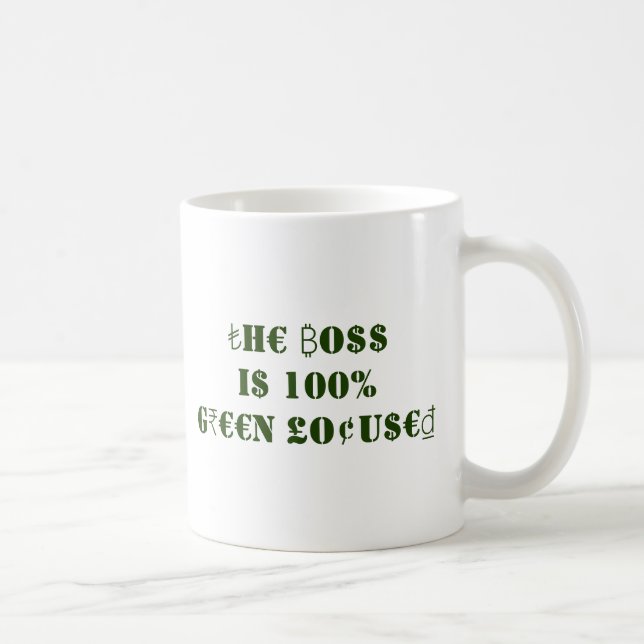 Mug Symboles monétaires internationaux Green Boss Fina (Droite)