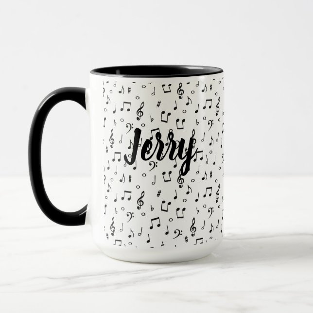 Mug Symboles musicaux personnalisés (Gauche)