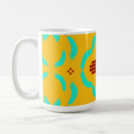 Mug Symboles Red Zia Nouveau-Mexique Plumes turquoise