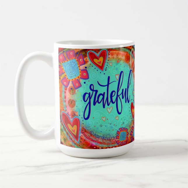 Mug Sympa coloré Whimsical Grateful Inspiration (Gauche)