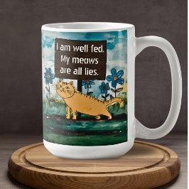 Mug Sympathie Cartoon Chat Signal Drôle Phrase