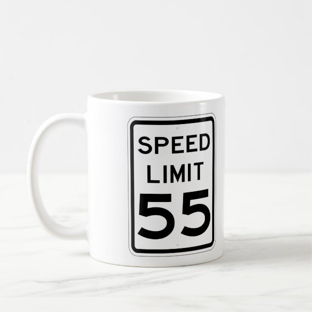 Mug Sympathique 55 MPH Road Sign Coffee Cup (Gauche)