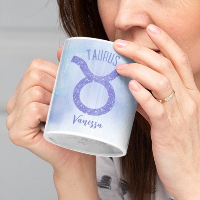 Mug Sympathique Taurus Astrologie Signe Personnalisé V (Créateur téléchargé)