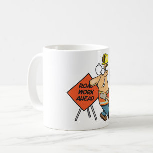 Mug Sympathique Travailleur de la construction Route d