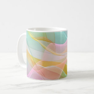 Mug Symphonie pastel de rubans flottants et légers