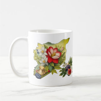Mug Syrie (Flowers Map) Botanical arrières (en anglais