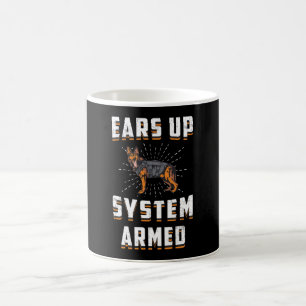 Mug Système allemand Oreilles vers le haut Chien armé 