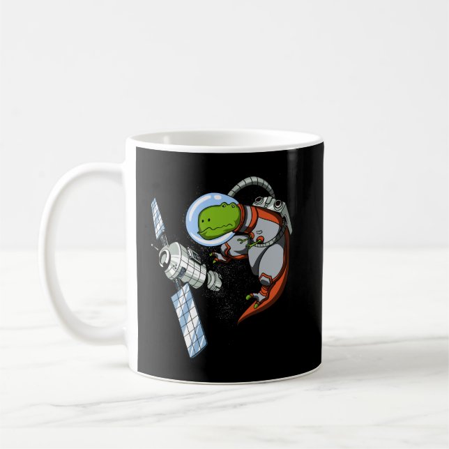 Mug T-Rex Dinosaure Astronaut spatial (Gauche)