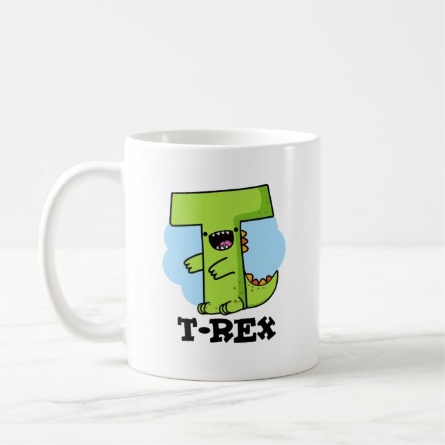 Mug T-Rex Funny Alphabet Dinosaure Pun (Gauche)