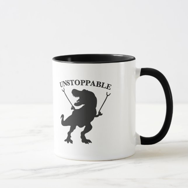Mug T-rex non stoppable - Choisir la couleur arrière - (Droite)