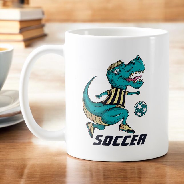 Mug T-Rex Soccer Player Sports (Créateur téléchargé)