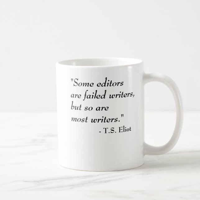 Mug T.S. Citation d'Eliot - auteurs (Droite)