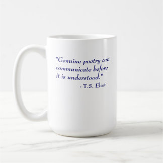Mug T.S. Citation d'Eliot - poésie